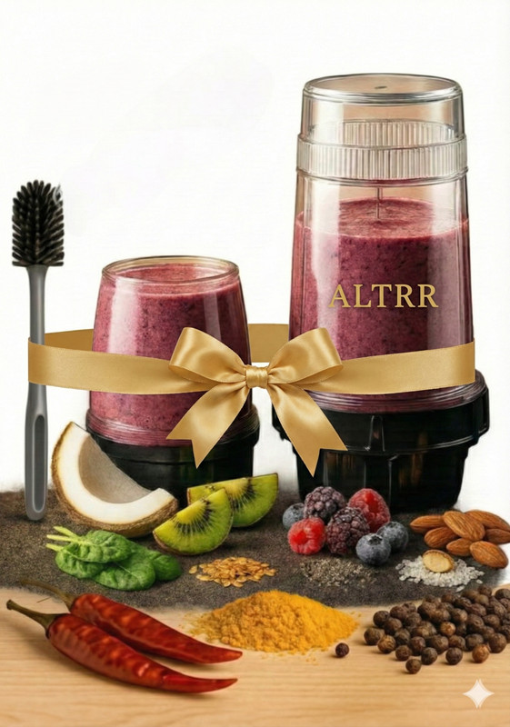 ALTRR Plastic Bullet Jar Set (530 ML & 350 ML) – Perfect for Indian Kitchen x101 Hand Juicer(White)
