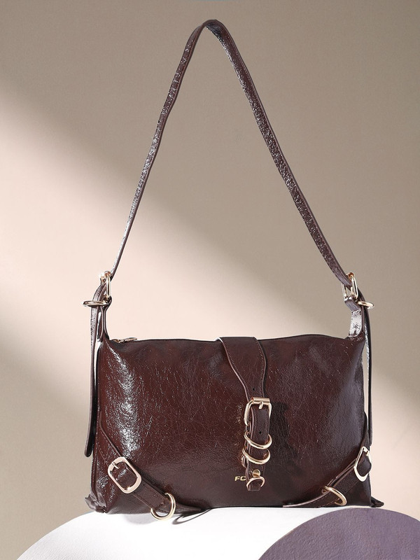 French Connection Women Silver Shoulder Bag