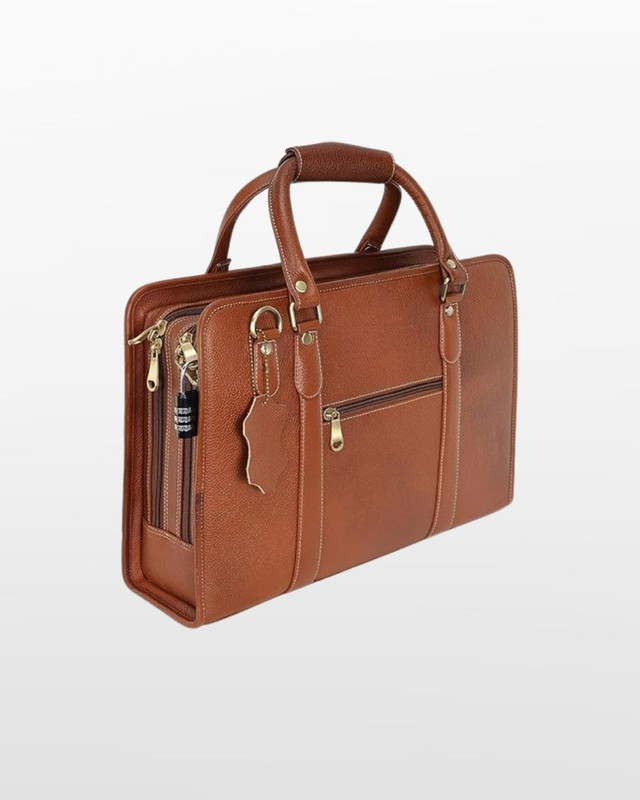 RICHSIGN LEATHER ACCESSORRIES Men Brown Messenger Bag