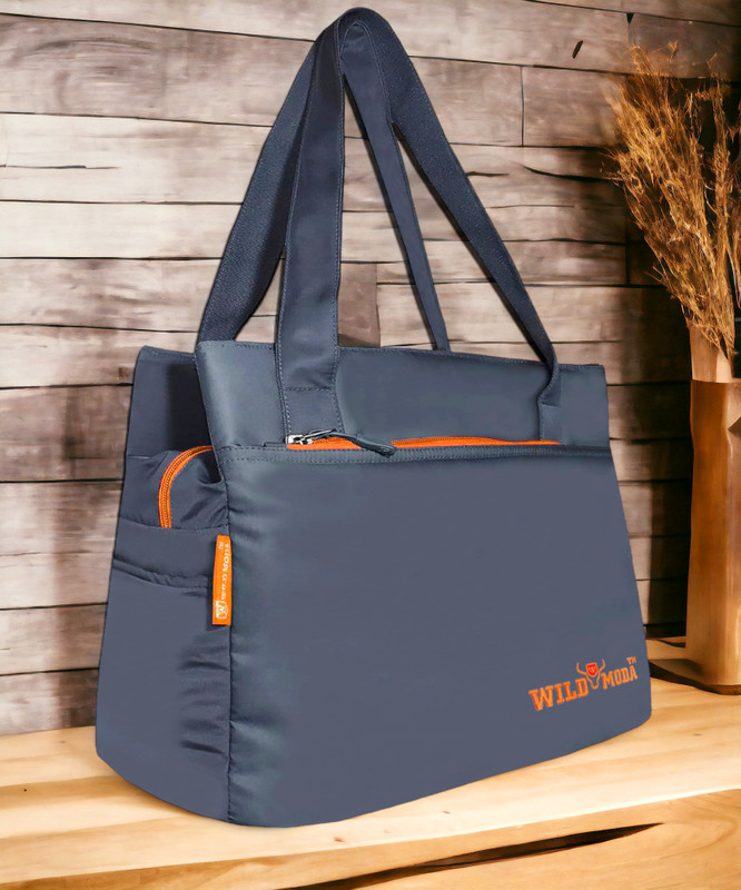 Wildmoda Women Grey, Orange Shoulder Bag