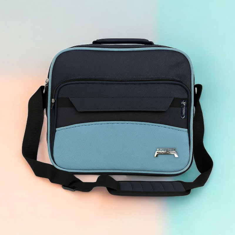Krishiv Men Blue, Black Messenger Bag