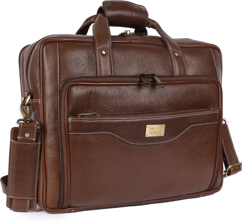 Leather World Men Brown Messenger Bag