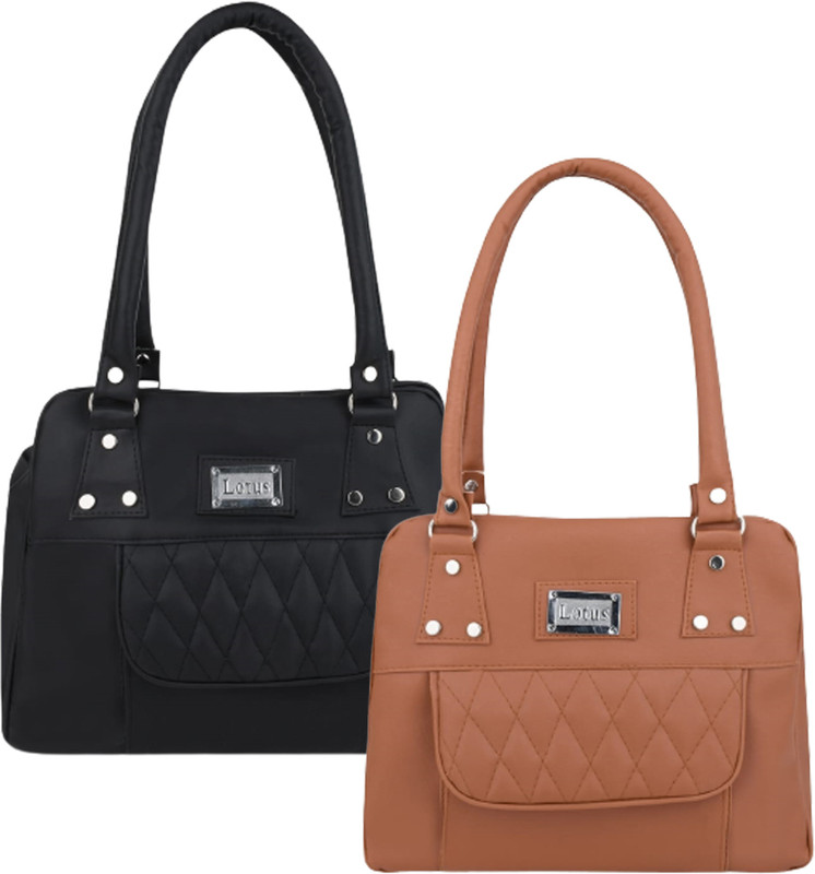 JRD COLLECTION Women Black Shoulder Bag(Pack of: 2)