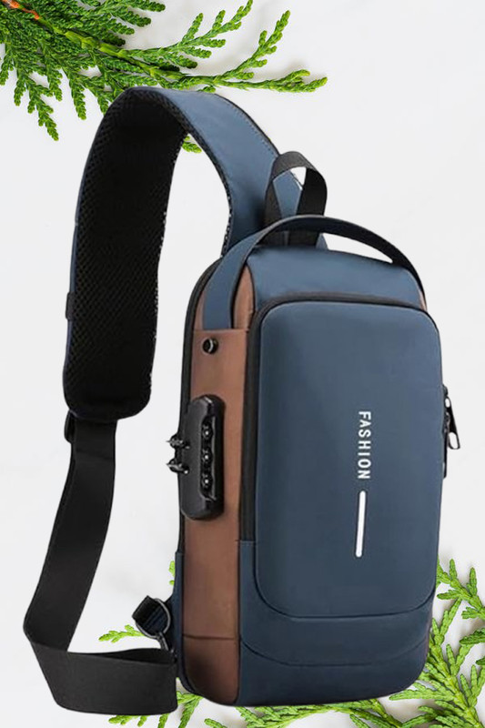 ProArch WomenBuzz Crossbody Massenger Bag Shoulder Strap With with Lock USB Charging Waist bag(Blue)