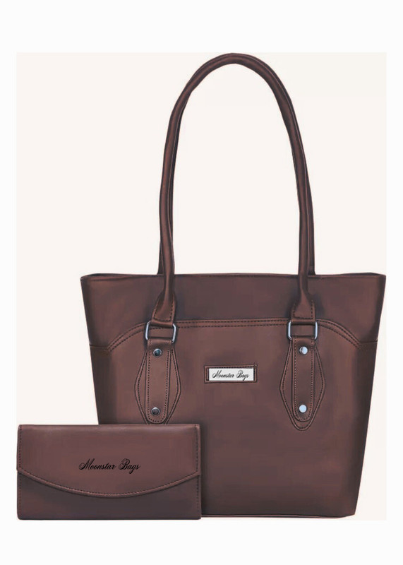 MOONSTAR BAGS Women Brown Shoulder Bag(Pack of: 2)