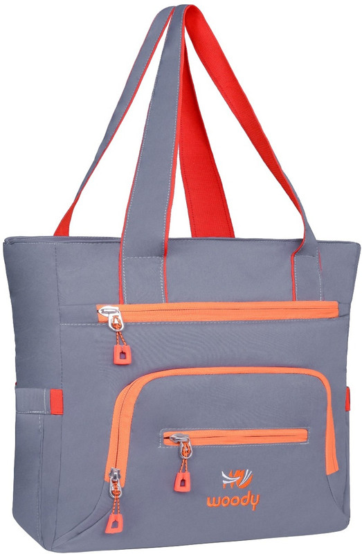 Woody Women Grey, Orange Shoulder Bag