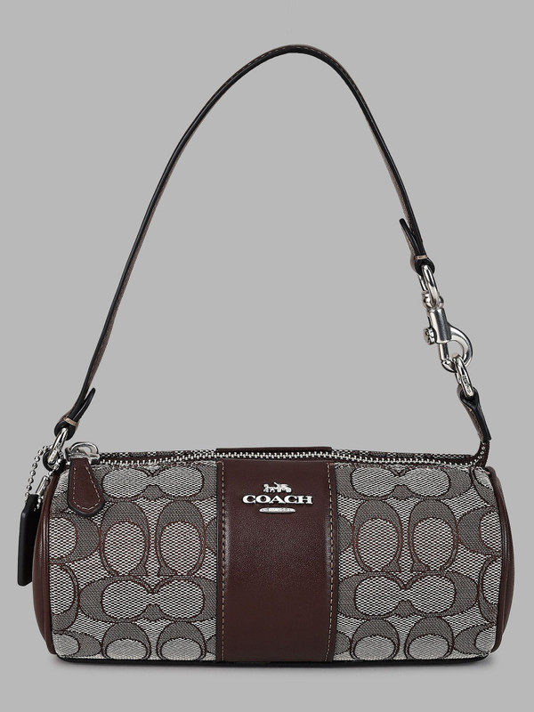 COACH Women Brown, Grey Shoulder Bag