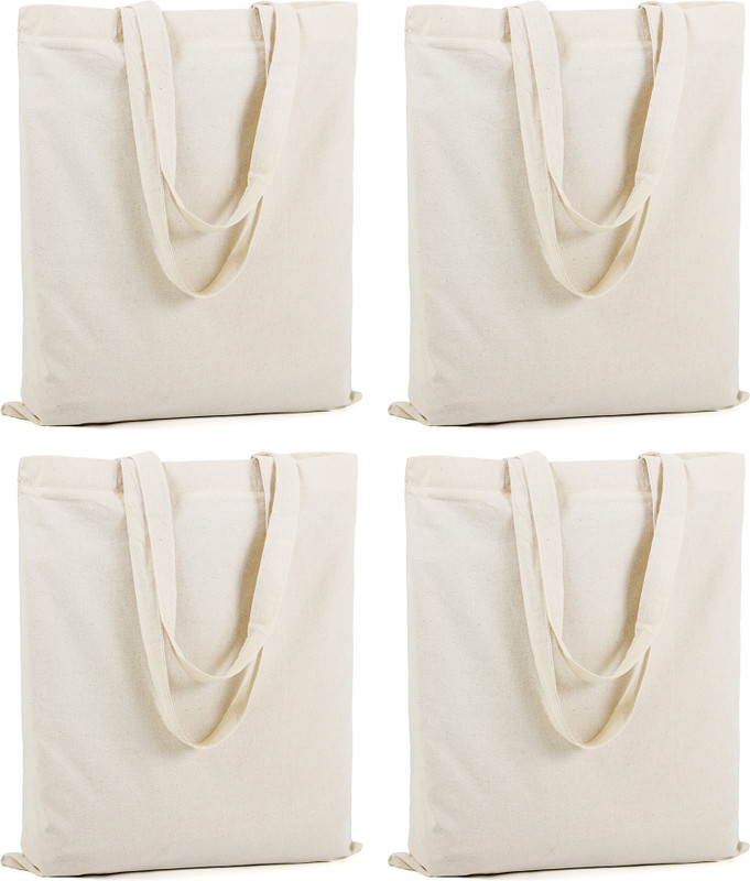 MadeInGarden Women White Tote(Pack of: 4)