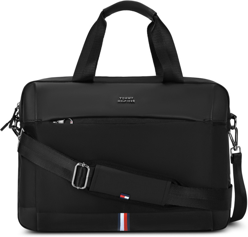 TOMMY HILFIGER Men & Women Black Messenger Bag