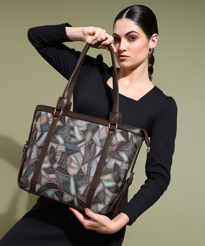 PEARLUXIS Women Green, Brown Shoulder Bag