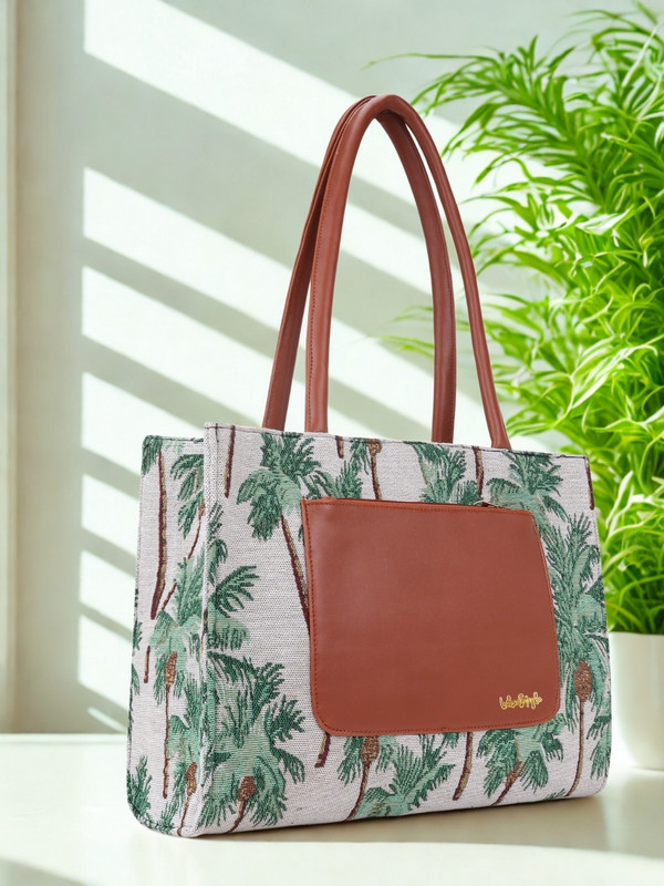 LIKE STYLE Women Green, Tan Shoulder Bag