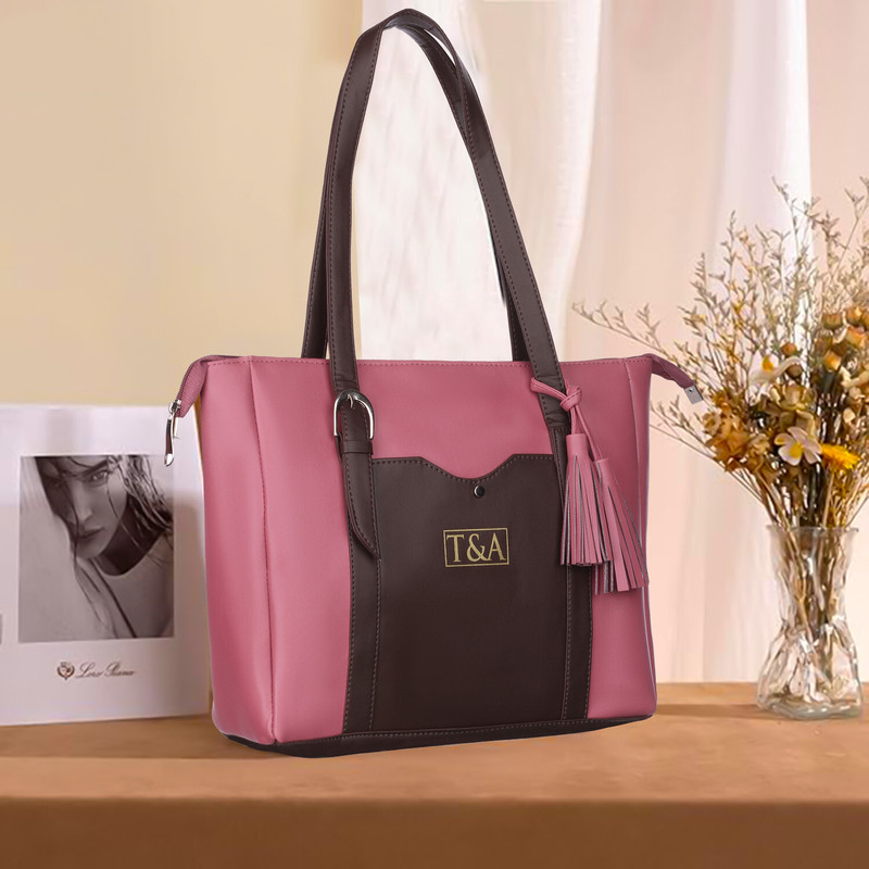 T&A Women Pink Shoulder Bag