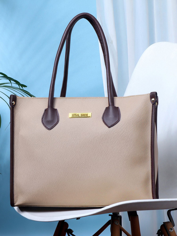 LEGAL BRIBE Women Beige Tote