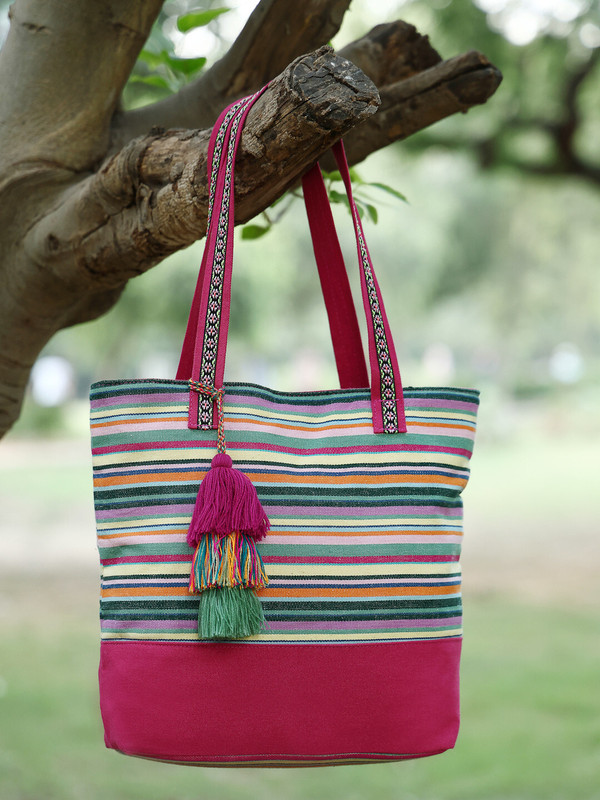 Anekaant Women Beige, Multicolor Tote