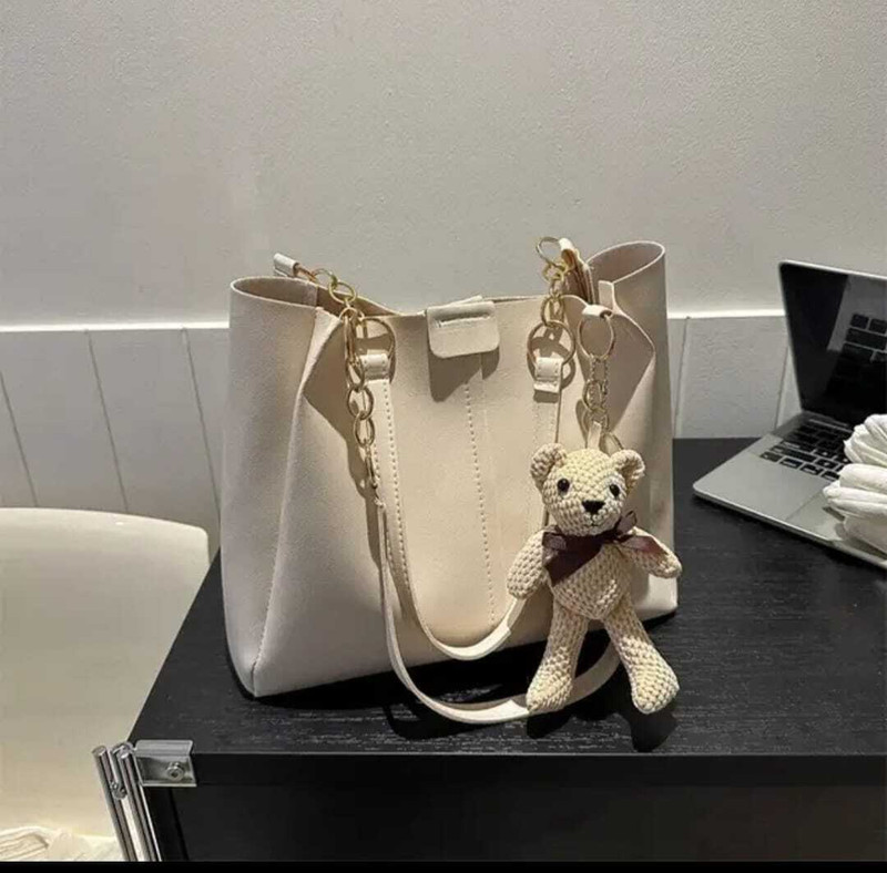 aesthetic Women White Shoulder Bag