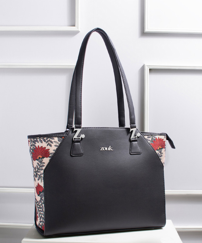 ZOUK Women Black, Beige, Red Shoulder Bag