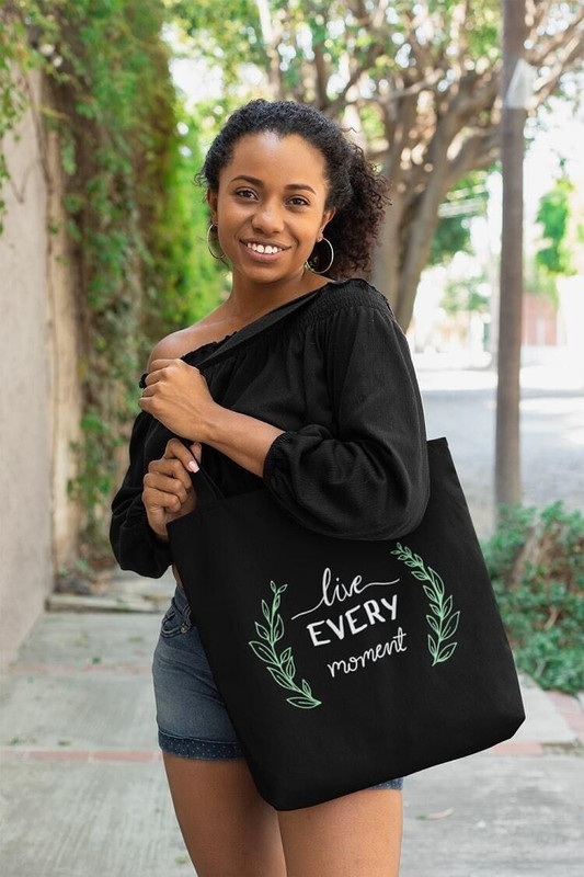 Eco Vibes Women Black, White Tote