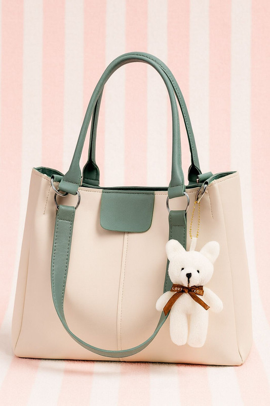 GalaxyFashionPoint Women Beige, Green Tote
