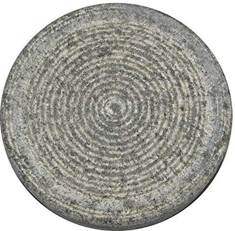 UNGA VEEDU Chandan Turmeric Haldi Grinding Mortar Stone (Grey_10 x 10 x 3 cm) Hand Muller Grinder