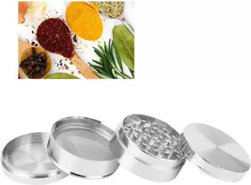 SCORIA 50MM Silver Color Crusher Smoking Weed Honey DUST Product Grinder Hand Mulle Hand Muller Grinder