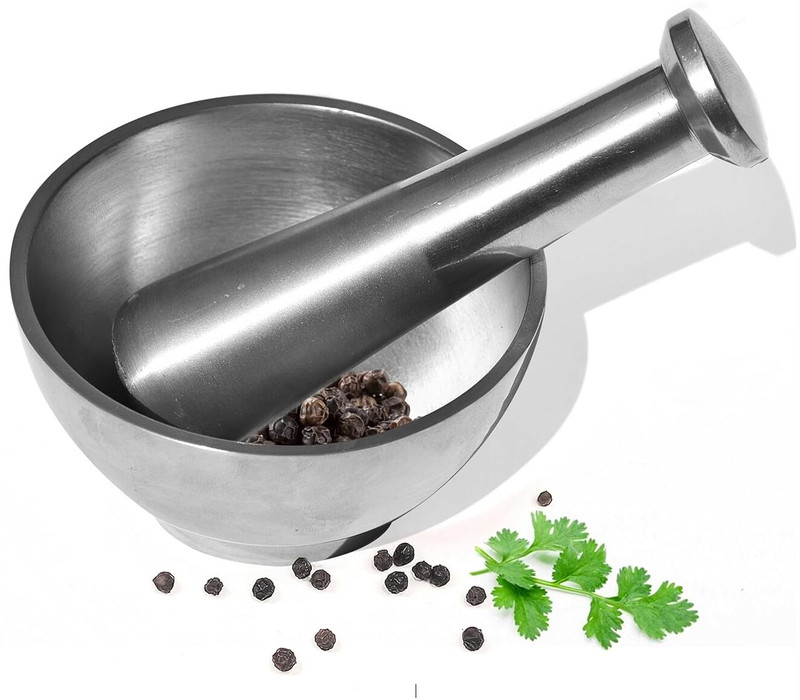 Pure Source (India) 4 inch Aluminium Motar and Pestle Set/Khal Musli/Khalbatta/ Hand Muller Grinder