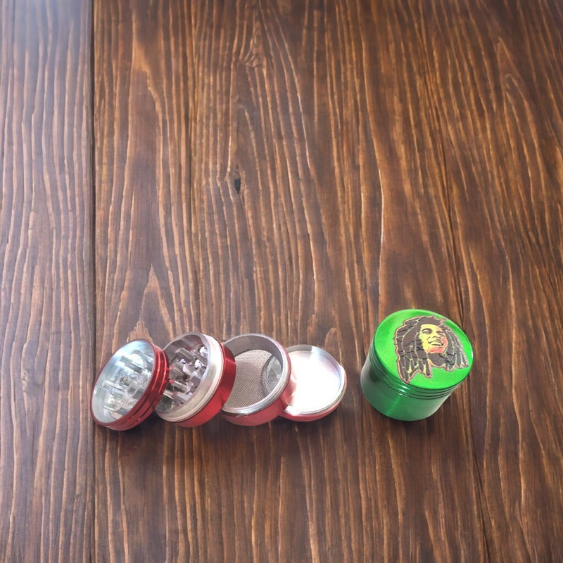 Turtulsgroup Crusher Red Green Face Herb Crusher 42 mm Hand Muller Grinder