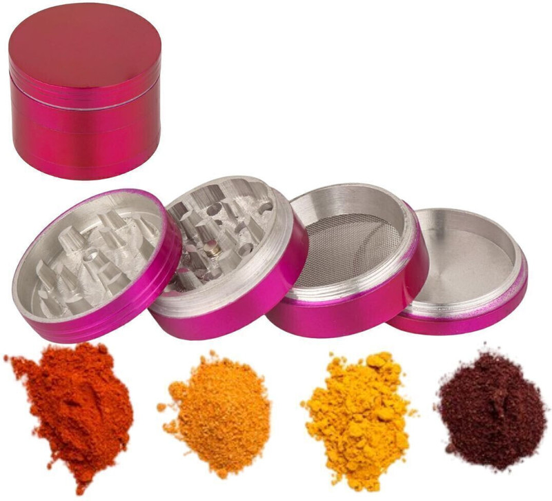 METIER 56mm/4 Part Metal Herb Grinders, Spice Crusher, Hand Muller Grinder