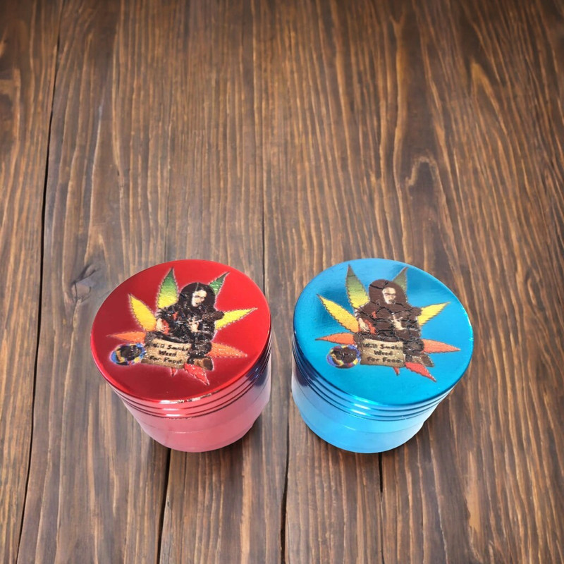 Turtulsgroup Man Print Combo Red Blue Crusher Pack-2 Hand Muller Grinder