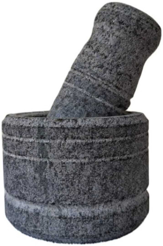 SpiceH Stone Mortar and Pestle , Kitchen Spice Grinder Hand Muller Grinder