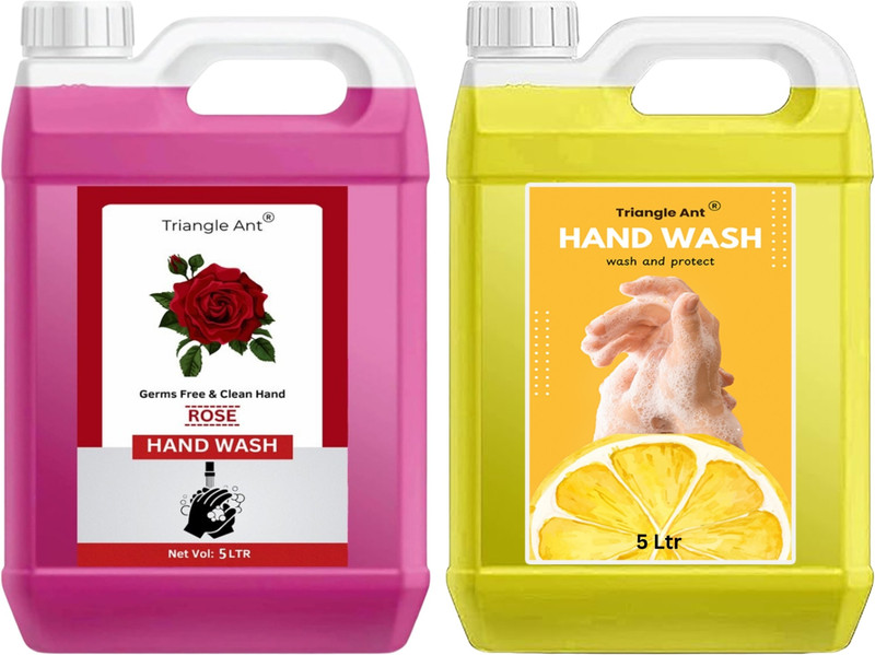 Triangle Ant Rose Handwash Liquid refill 5 L | Germ Protection | Soft Moisturized Can Hand Wash Can(5 L)