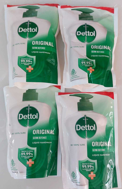 Dettol GERM DEFENSE LIQUID HANDWASH Hand Wash Refill Pouch (4 x 175 ml)