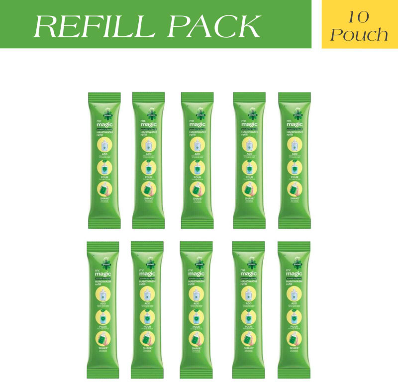 Godrej Magic Read to Mix HANDWASH | 10 Refills | Per Refill Makes 200ml Hand Wash Pouch(10 x 9 g)