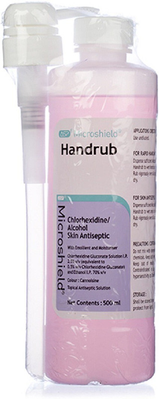 Microshield Handrub Pink Surgical Handwash 500 ml Hand Sanitizer Pump Dispenser(500 ml)