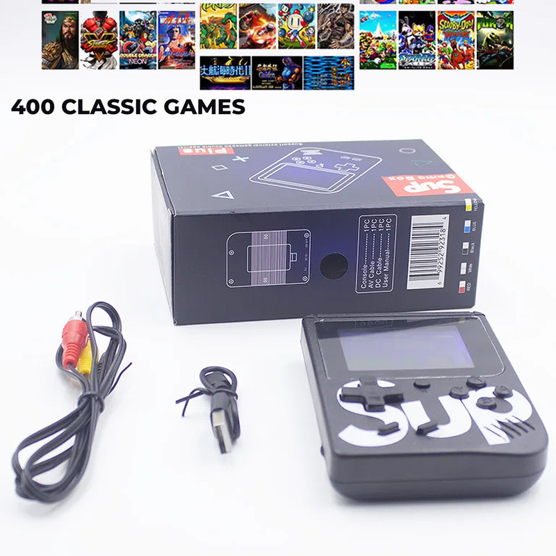 MOBIZAC 400 Classic Video Gaming Console with AV Cable for TV Support with Games Contra Series, Super Mario, 90 Tanks, Jackals, Adventure(Multicolor)