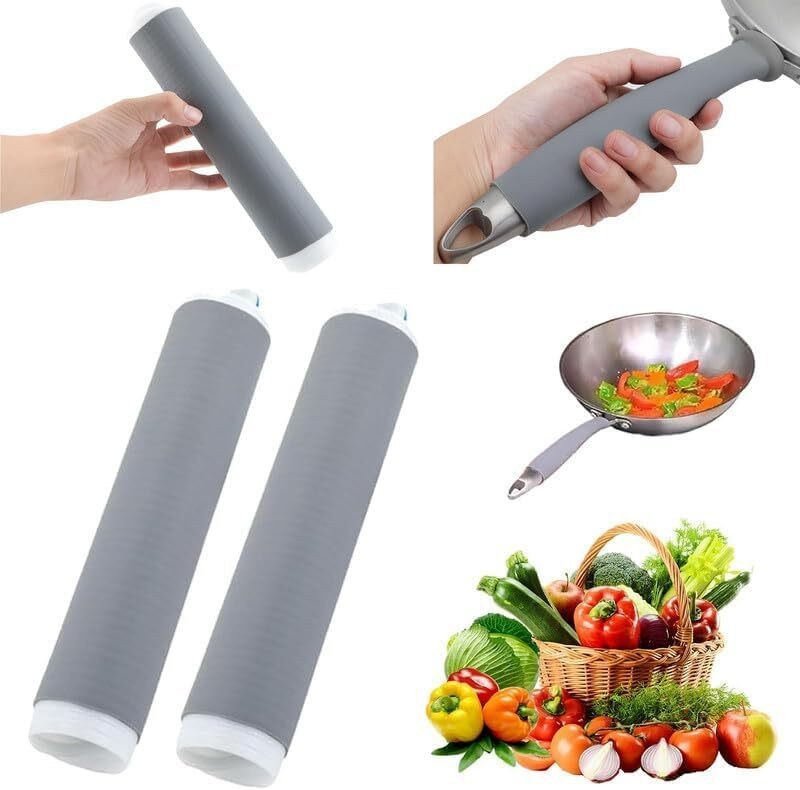 shreerammart Multifunction Rubber Handle Grip Tube for Pan Utensil Handle Bar(Grey)