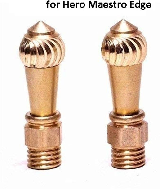 Golden Fox Brass Rear View Mirror Nut Cap (Set of 2) for Hero Maestro Edge Handle Bar(Gold)