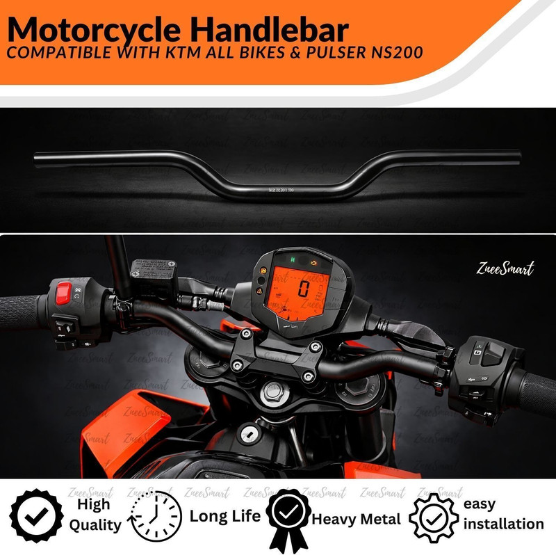 Znee Smart ZSKTH10_J) Bike Handlebar for Duke/RC 200/250/390 & Pulser NS 200 Handle Bar(Black)