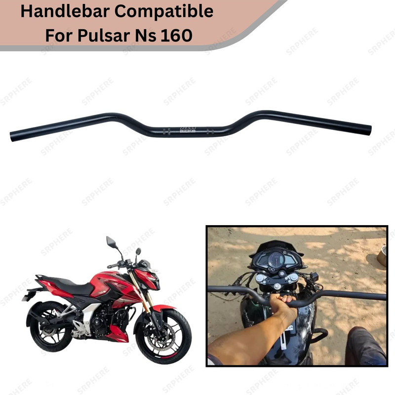 ENEMYT A7 Motocross-Style Handlebar compatible with NS 160 Handle Bar(Black)