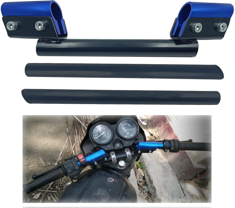 SRPHERE Universal Motorcycle Blue Black Handle Bar Rod for Bajaj Platina100 DTS-i Handle Bar(Black)