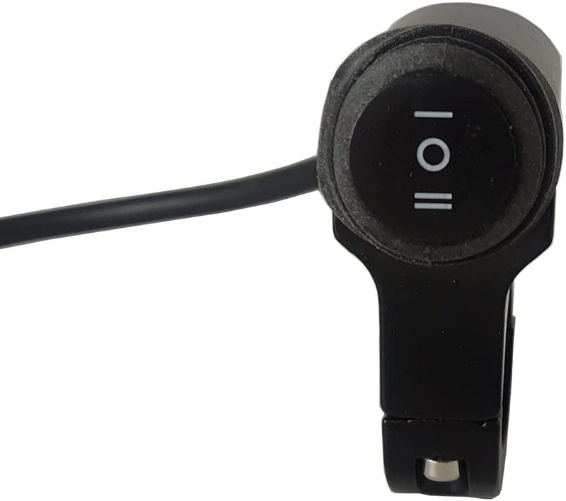 Hybrid Motors 12V Handlebar CNC Metal Switch (2-Way) for Fog Light All Bikes and Motorcycle Clip-on Handle Bar(Black)