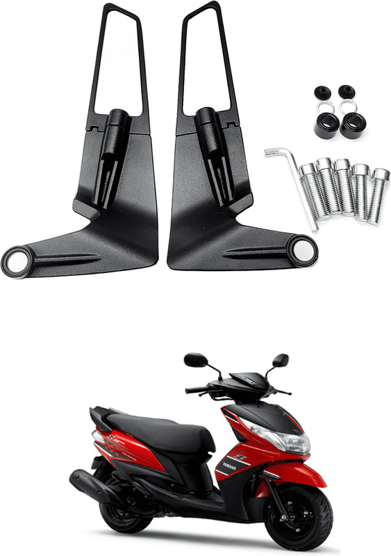 LOVMOTO Universal Motorcycle Adjustable Rotating Rear View Mirror Wing Side Mirror SG162 Handle Bar Grip For Royal Enfield Thunder Bird 350(Pack of 1)