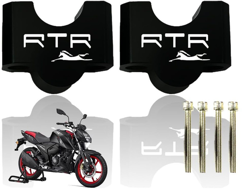Moto Genius Adjustable Aluminium Handlebar Riser for TVS Apache RTR 160 Motorbike Handlebar Riser Kit