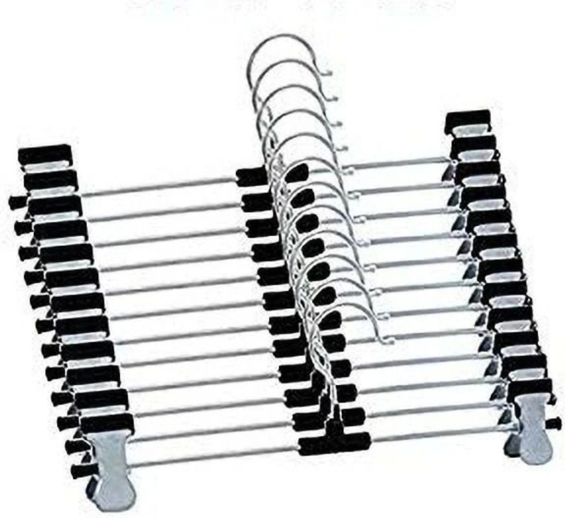 Flipkart SmartBuy Adjustable Clip with Strong Grip Steel Shirt Pack of 12 Hangers For  Shirt(Steel)
