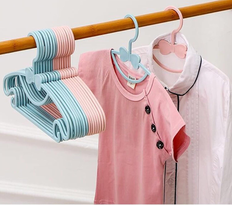 skuas Skuas Baby Hangers for Kids Clothes - Pack of 12 Durable Plastic Kids Hangers Plastic Shirt Pack of 12 Hangers For  Shirt(Pink, Blue)