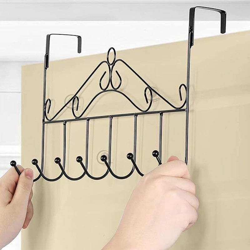 pqri Hook Hanger Over The Door Hanging Rack Durable & Lightweight for Clothes Handbag Organizer