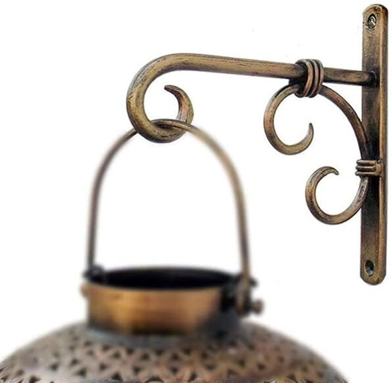 HomEnrich Wall Hanging Plant Hook for Lanterns Hanging Indoor Outdoor Balcony Black Accessories Organizer