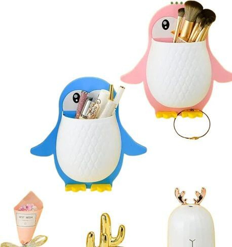 Jinali Penguin Toothbrush Holder/Brush Stand/Pen Holder/Kitchen/Bedroom/Office. Jewellery Organizer