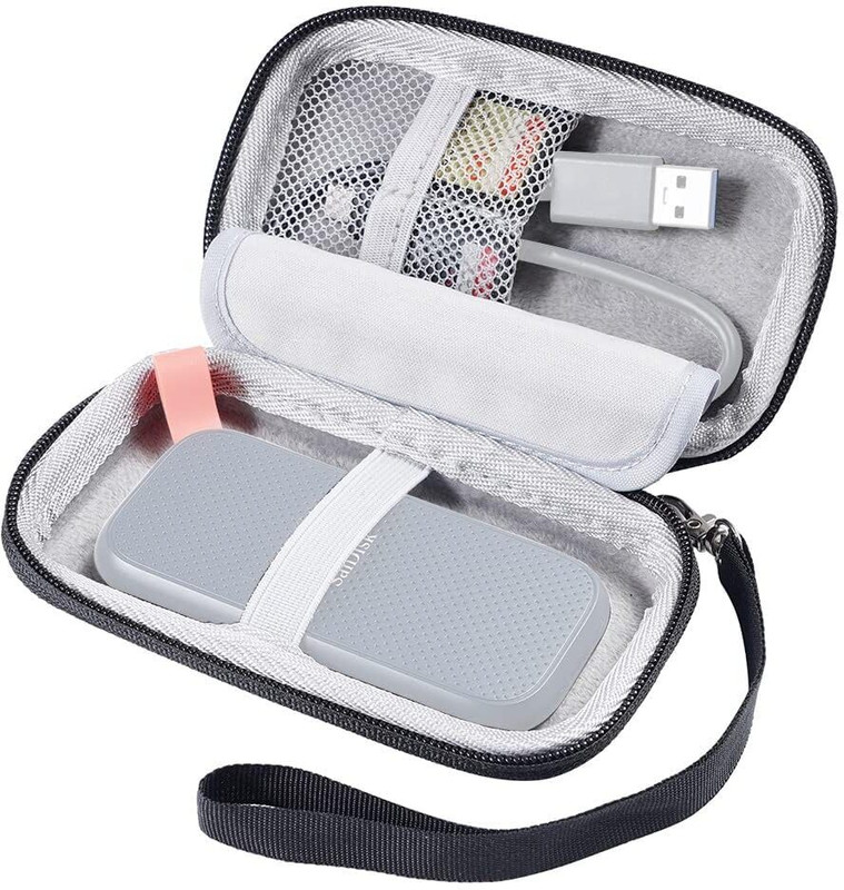 Verilux Hard Carrying Case for Extreme Pro Portable SSD 480GB 1TB 2TB 4TB 2.5 inch Shock Resistant Water Proof Hard Disk Case(For SDSSDE30-480G-G25, SDSSDE30-1T00-G25, SDSSDE30-2T00-G25, SDSSDE81-500G-G25, Black)