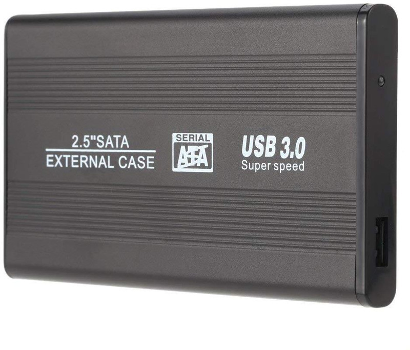 WiredCom USB 3.0 HDD SSD SATA Aluminum 2.5" Hard Drive Disk Box 2.5 inch Water Proof Enclouser(For Hdd, Black)