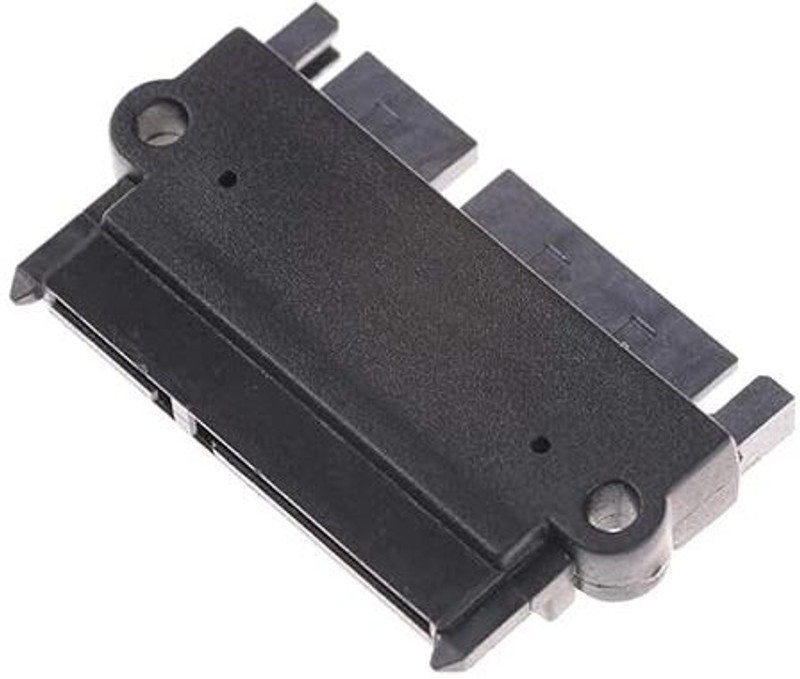 RuhZa Female Jack Convertor M/F Adapter 2.5 inch Shock Resistant Water Proof 7+15pin SATA Female Easily connect cables to SATA devices(For Data Hard Disk-, Black)